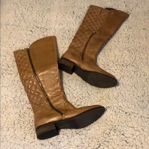 Steve Madden Northside Cognac Quilted Riding Boots